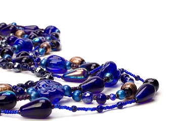 Image showing blue beads isolated on white background