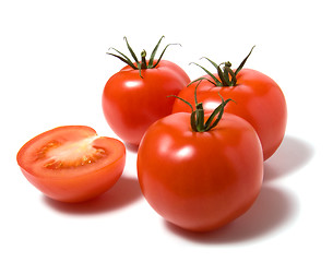 Image showing tomato isolated on white thebackground 