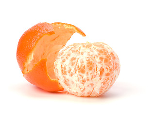 Image showing peeled mandarin isolated on white