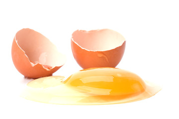 Image showing broken egg isolated on white background