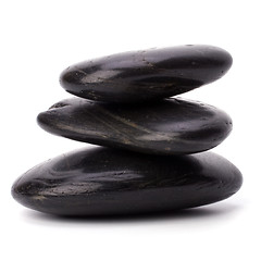 Image showing zen stones isolated on white background 