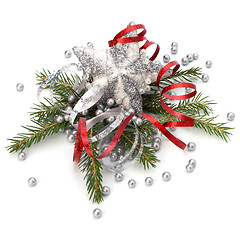 Image showing Christmas decoration isolated on white background