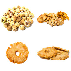 Image showing dried fruits assortment isolated on white background