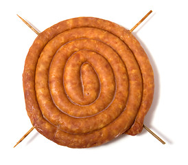 Image showing home sausage isolated on white background