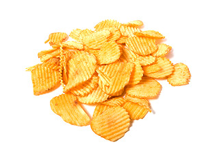 Image showing Potato chips isolated on white background 