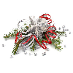 Image showing Christmas decoration isolated on white background