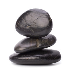 Image showing zen stones isolated on white background 