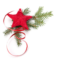 Image showing Christmas decoration isolated on white background