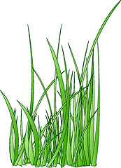 Image showing raster. stylized grass silhouette