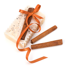 Image showing Luxurious handmade cinnamon soap 