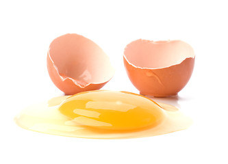 Image showing broken egg isolated on white background