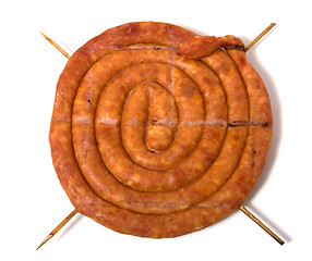 Image showing home sausage isolated on white background