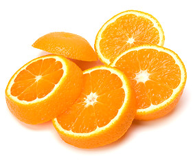 Image showing orange slices isolated on white background 