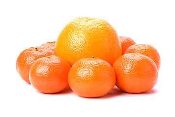 Image showing tangerines isolated on white background