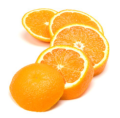 Image showing orange slices isolated on white background 