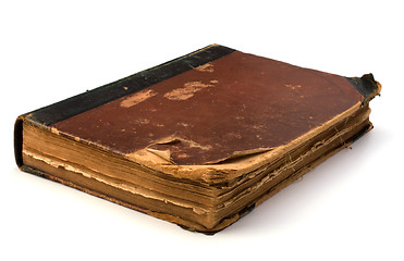 Image showing tattered book isolated on white background