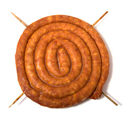 Image showing home sausage isolated on white background