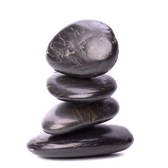 Image showing zen stones isolated on white background 