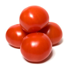 Image showing red tomato isolated  on white background 