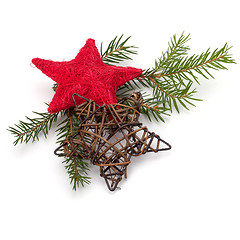 Image showing Christmas decoration isolated on white background