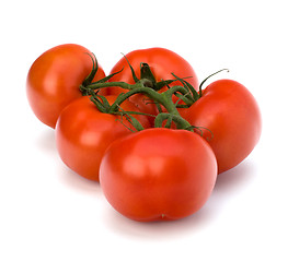 Image showing red tomato isolated on the white background 