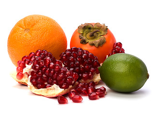 Image showing tropical fruits isolated on white background