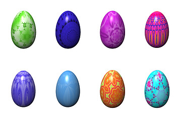 Image showing easter eggs isolated on the white