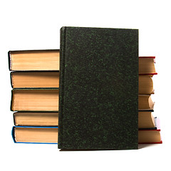 Image showing book stack isolated on the white 

