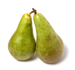 Image showing two pears isolated on the white background