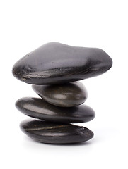 Image showing zen stones isolated on white background 