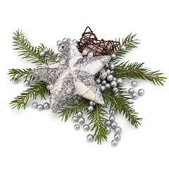 Image showing Christmas decoration isolated on white background