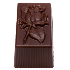 Image showing chocolate praline isolated on white background