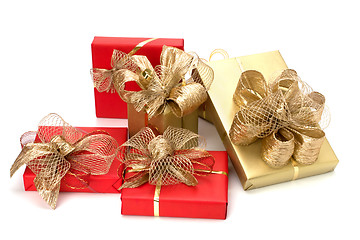 Image showing 
Luxurious gifts isolated on white background 
