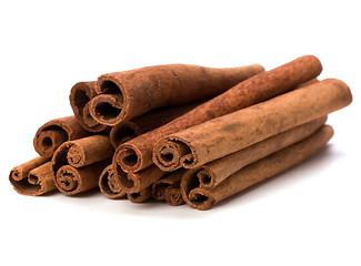 Image showing Cinnamon sticks isolated on white background 
