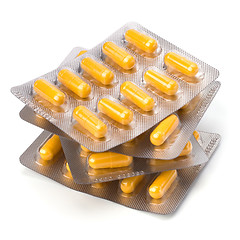 Image showing medical capsules isolated on white