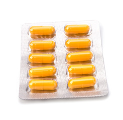 Image showing medical capsules isolated on white