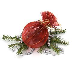 Image showing Christmas decoration isolated on white background