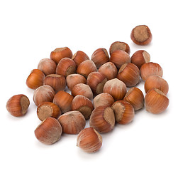 Image showing hazelnuts isolated on white background