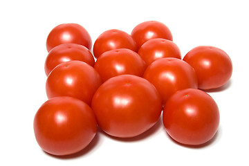 Image showing red tomato isolated  on white background 