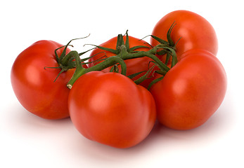 Image showing red tomato isolated on the white background 