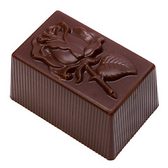 Image showing chocolate praline isolated on white background