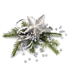 Image showing Christmas decoration isolated on white background