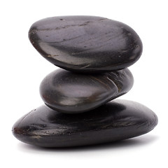 Image showing zen stones isolated on white background 