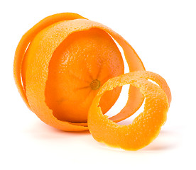 Image showing Orange with double skin layer isolated on white background. Safe