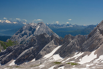 Image showing Bavarian Alps. View from Zugspitze