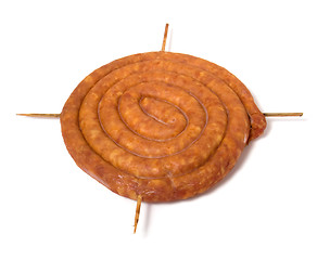 Image showing home sausage isolated on white background