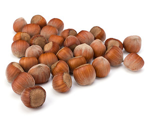 Image showing hazelnuts isolated on white background