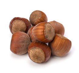 Image showing hazelnuts isolated on white background