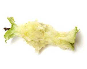 Image showing core of an apple isolated white background