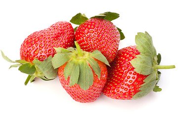 Image showing Strawberries isolated on white background